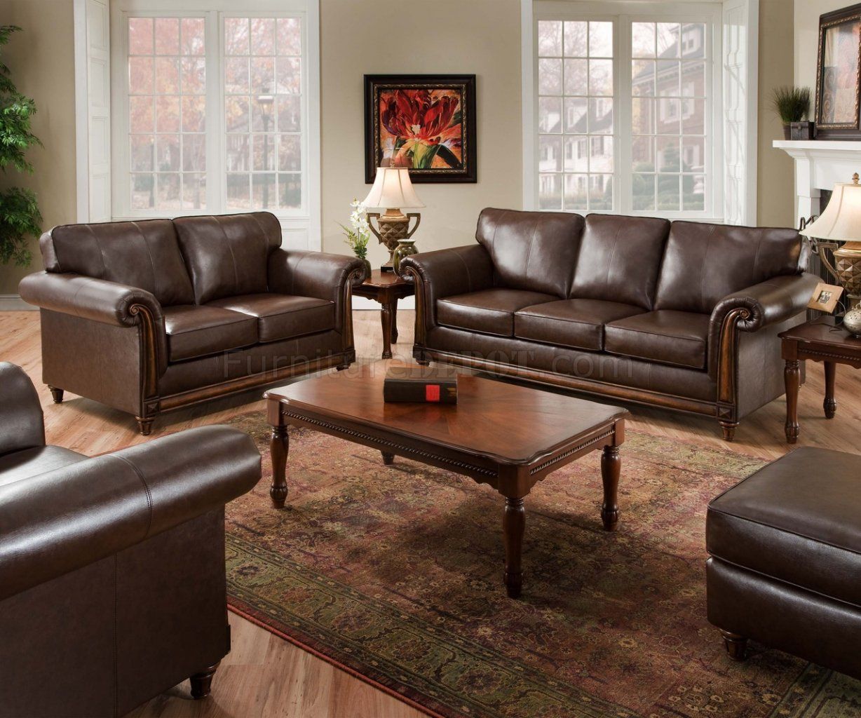 Coffee Soft Bonded Leather Sofa & Loveseat Set W/options Within Most Up To Date Leather Bench Sofas (Photo 9 of 14)
