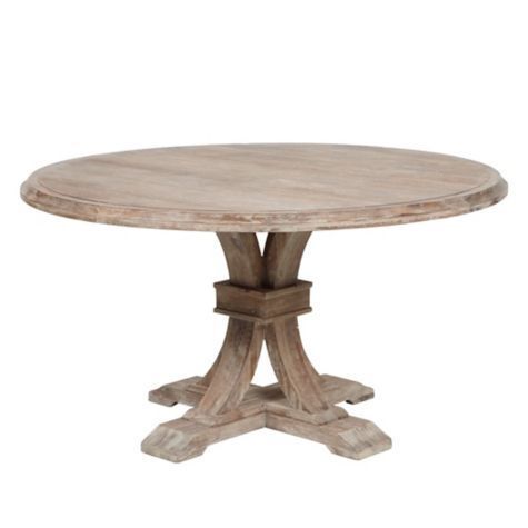 2020 Archer Natural Grey Fixed Pedestal Dining Table From Z Inside Gray Dining Tables (View 12 of 20)