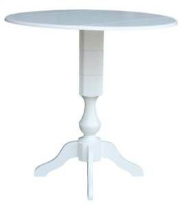 [%42 In. Round Dual Drop Leaf Pedestal Table In White [id Within Famous Round Pedestal Dining Tables With One Leaf|round Pedestal Dining Tables With One Leaf Intended For 2020 42 In. Round Dual Drop Leaf Pedestal Table In White [id|famous Round Pedestal Dining Tables With One Leaf In 42 In. Round Dual Drop Leaf Pedestal Table In White [id|famous 42 In (View 18 of 20)