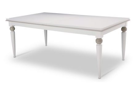Aico Sky Tower Rectangular Dining Table In White Cloud Regarding Most Current White Rectangular Dining Tables (View 11 of 20)