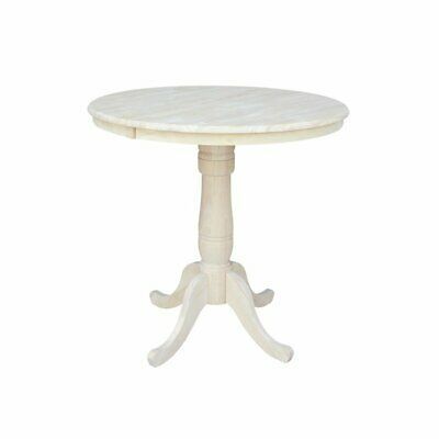 Best And Newest 36" Round Top Pedestal Table With 12" Leaf – 34.9"h With Regard To Round Pedestal Dining Tables With One Leaf (Photo 4 of 20)