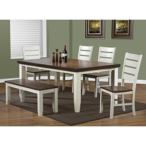 Best And Newest Monarch Specialties Antique White/oak Veneer Dining Table In White Rectangular Dining Tables (View 4 of 20)