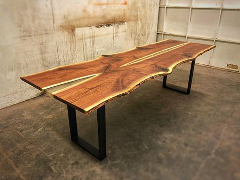 Black And Walnut Dining Tables With Fashionable Sold – Bookmatched Black Walnut, Live Edge Dining Table (Photo 1 of 20)
