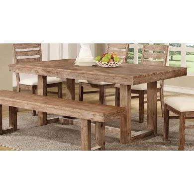 Brown Dining Tables In Popular Coaster Company Weathered Wood Dining Table – Brown (with (Photo 8 of 20)