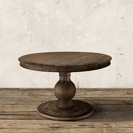 Brown Dining Tables With Removable Leaves Regarding Fashionable Lara Pedestal Dining Table In Brown (View 13 of 20)
