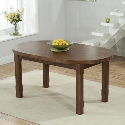 Chevron Dark Oak Oval Extending Dining Table Intended For Latest Dark Oak Wood Dining Tables (View 8 of 20)