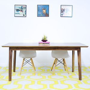 Current Moderncre8ve  The Bossa Nova Solid Walnut Dining Table Pertaining To Walnut Tove Dining Tables (Photo 11 of 20)