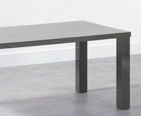 Dark Grey High Gloss 6 Seater Dining Table Bench Set Throughout Latest Glossy Gray Dining Tables (View 14 of 20)