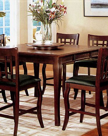 Dark Oak Wood Dining Tables Regarding Fashionable Dark Cherry Dining Table Co 100508 (Photo 1 of 20)