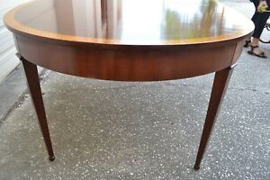 Favorite 1930's Oval Mahogany & Satinwood Regency Dining Table, 2 Throughout Mahogany Dining Tables (View 18 of 20)