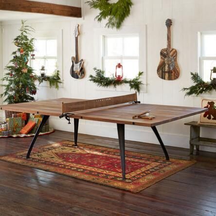 Favorite This Reclaimed Wood And Cast Iron Ping Pong Table Adds A For Reclaimed Teak And Cast Iron Round Dining Tables (Photo 17 of 20)