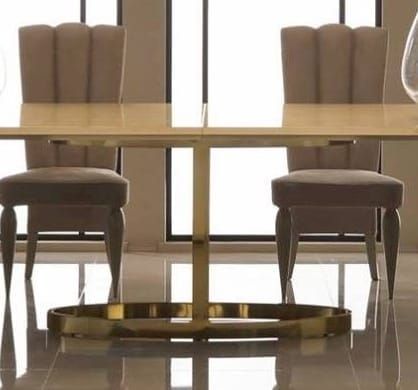 Gold Dining Tables Intended For Favorite 5m Large Designer Gold Oval Dining Table – Juliettes Interiors (View 11 of 20)