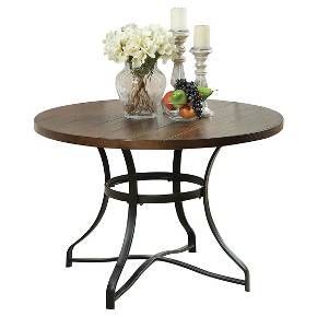 Jassi Dining Table Antique Black Metal/dark Cherry – Acme With Regard To Most Recently Released Dark Hazelnut Dining Tables (View 5 of 20)