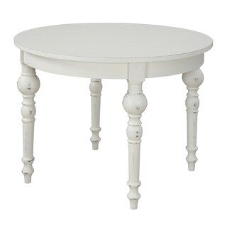 Latest Shop Fairbanks Antique White Round Dining Table – Free Regarding White Dining Tables (Photo 10 of 20)