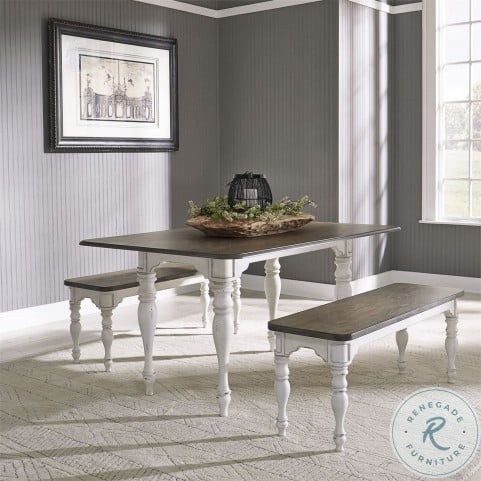 Magnolia Manor Antique White Nook Rectangular Dining Room For Most Recently Released White Rectangular Dining Tables (Photo 2 of 20)