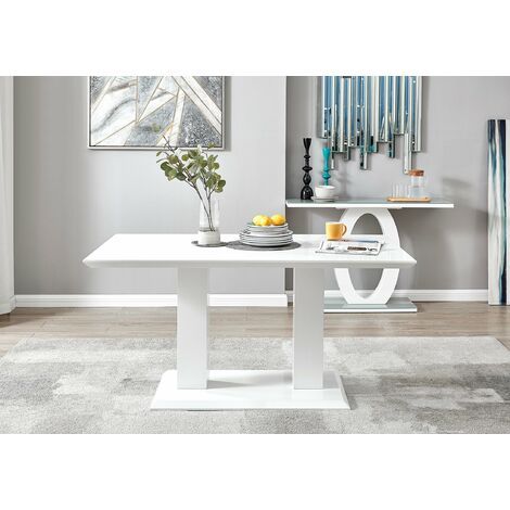 Most Current Glossy Gray Dining Tables Within Imperia White High Gloss Dining Table And 6 Elephant Grey (View 15 of 20)