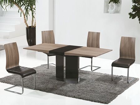 Most Current Walnut And White Dining Tables For Coaster Extendable Dining Table In Walnut And Brown High (View 19 of 20)