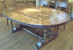 Most Current Walnut Tove Dining Tables Within Henri Quinta Handcrafted Country French Walnut Oval Dining (View 19 of 20)