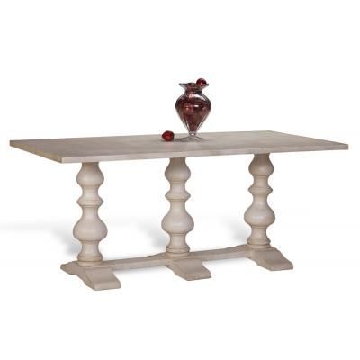 Most Recently Released White Counter Height Dining Tables Intended For Triple Pedestal Counter Table Stc White (View 15 of 20)