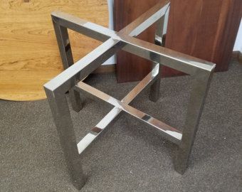 Polished Stainless Chrome Metal Trestle Table Base – Any Pertaining To 2020 Chrome Metal Dining Tables (View 18 of 20)