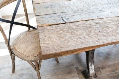 Popular Reclaimed Teak And Cast Iron Round Dining Tables Within Old Barn Reclaimed Oak Dining Table (View 5 of 20)