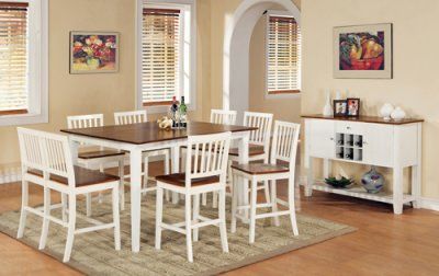Preferred White Counter Height Dining Tables In White & Oak Finish Modern Counter Height Dining Table W (Photo 20 of 20)