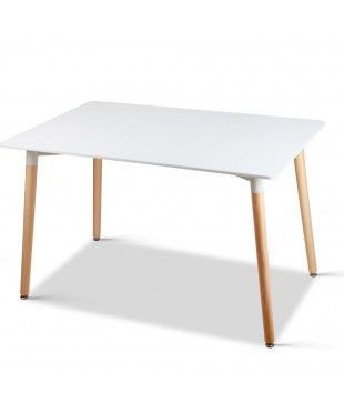 Preferred White Rectangular Dining Tables Inside Rectangular 6 Seater Dining Table – White (View 16 of 20)