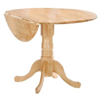Recent 42" Mason Round Dual Drop Leaf Extendable Dining Table Inside Round Pedestal Dining Tables With One Leaf (View 6 of 20)