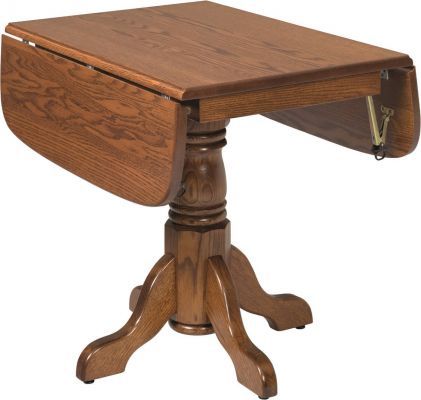 Recent Round Dual Drop Leaf Pedestal Tables In River Shore Pedestal Drop Leaf Table – Countryside Amish (View 3 of 20)