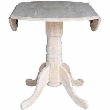 Round Dual Drop Leaf Pedestal Tables Within Trendy International Concepts T 36dp Dual Drop Leaf Table, 36 (Photo 4 of 20)