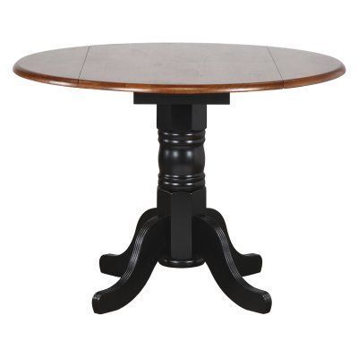 Round Pedestal Dining Tables With One Leaf Throughout Most Recently Released Sunset Trading Round Drop Leaf Dining Table (Photo 7 of 20)