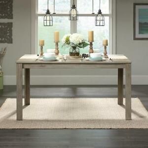 Rustic Wood Dining Table Grey Weathered Look Industrial For Fashionable Rustic Honey Dining Tables (View 15 of 20)