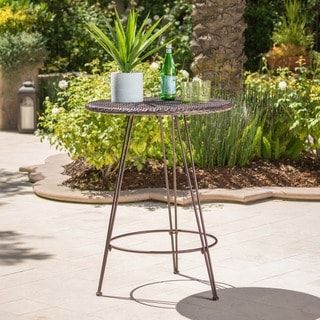 Shop International Caravan Resin Wicker Bar Height Outdoor Inside Newest Round Hairpin Leg Dining Tables (Photo 6 of 20)