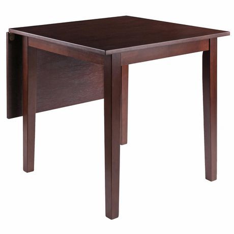 Trendy Walnut And White Dining Tables In Winsome Perrone Drop Leaf Dining Table Walnut Finish (View 11 of 20)
