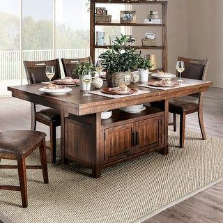 Walnut Tove Dining Tables Intended For Famous Furniture Of America Rainier Rustic Walnut 75 Inch Dining (View 3 of 20)