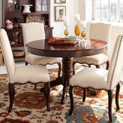 Well Known Build Your Own Ronan Tobacco Brown Extension Table Dining With Regard To Vintage Brown 48 Inch Round Dining Tables (View 14 of 20)