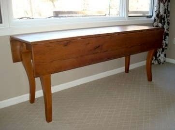 Well Known Drop Leaf Tables With Hairpin Legs Inside Drop Leaf Table In Brown Cherry Finish (Photo 20 of 20)