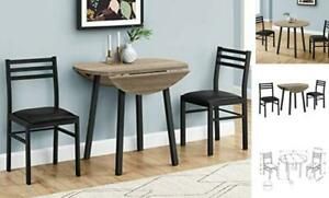 Well Known Round Drop Leaf Table And 2 Chairs – For Small Spaces Pertaining To Gray Drop Leaf Tables (View 7 of 20)