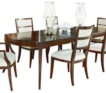 Well Known Walnut And White Dining Tables In American Drew Motif Leg Dining Table In Walnut (View 8 of 20)