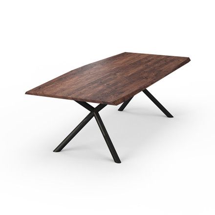 Well Liked Walnut Dining Table / Star Legs Black – 100 Off Options With Regard To Dark Walnut And Black Dining Tables (View 6 of 20)