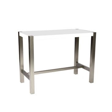 White Counter Height Dining Tables Regarding Well Known Moes Home Riva Rectangular Counter Height Table In White (View 19 of 20)