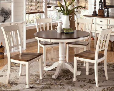 White Counter Height Dining Tables Within Current White Cottage Dining Set With Round Counter Height Table (Photo 5 of 20)
