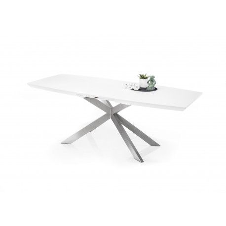 White Dining Tables With Best And Newest Steven 160(210cm) White Matt Lacquered Dining Table (View 13 of 20)