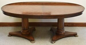 Widely Used Henredon Empire Style Crotch Mahogany Dining Table Double With Regard To Mahogany Dining Tables (View 11 of 20)