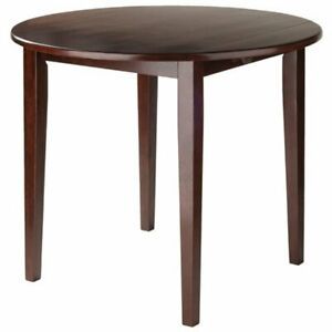Widely Used Walnut Tove Dining Tables With Winsome Clayton 36" Round Drop Leaf Dining Table In Walnut (Photo 13 of 20)