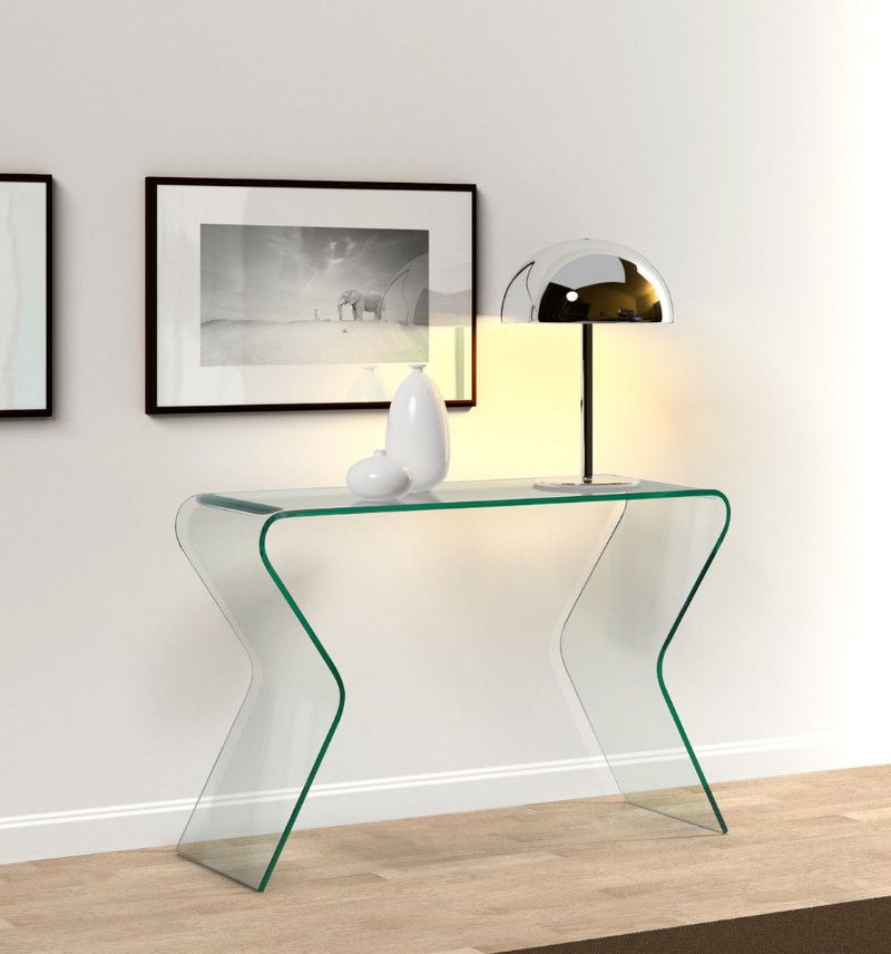 10 Glass Minimalist Console Tables For Modern Entryway For Glass And Chrome Console Tables (Photo 17 of 20)