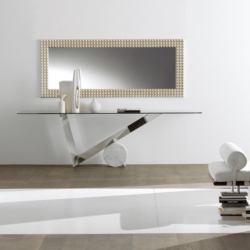 10 Glass Minimalist Console Tables For Modern Entryway Within Mirrored And Chrome Modern Console Tables (Photo 7 of 20)