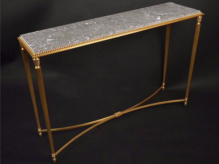 Featured Photo of 20 Collection of Hammered Antique Brass Modern Console Tables