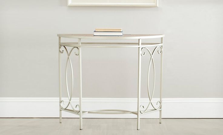 $129.99 For A Silver Metal Console Table ($272.80 List Intended For Metallic Silver Console Tables (Photo 6 of 20)