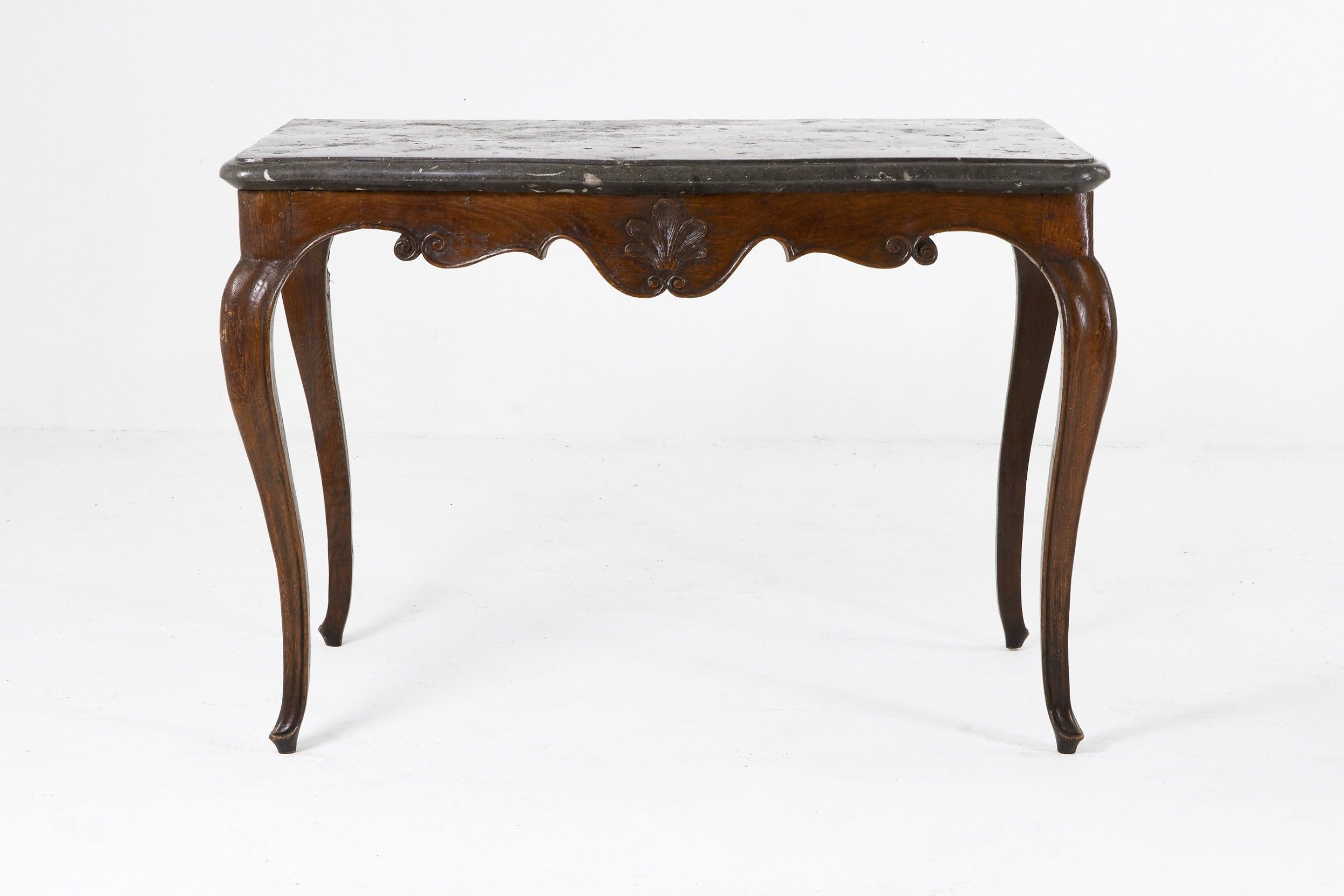 18th Century French Fossil Marble Top Carved Oak Console Intended For Honey Oak And Marble Console Tables (View 5 of 20)